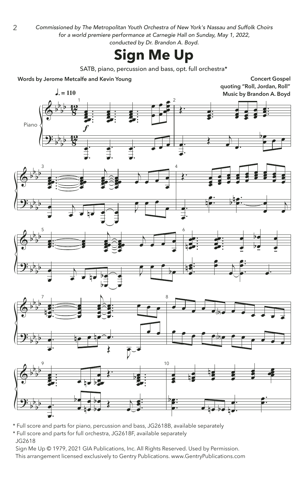 Download Brandon A. Boyd Sign Me Up Sheet Music and learn how to play SATB Choir PDF digital score in minutes