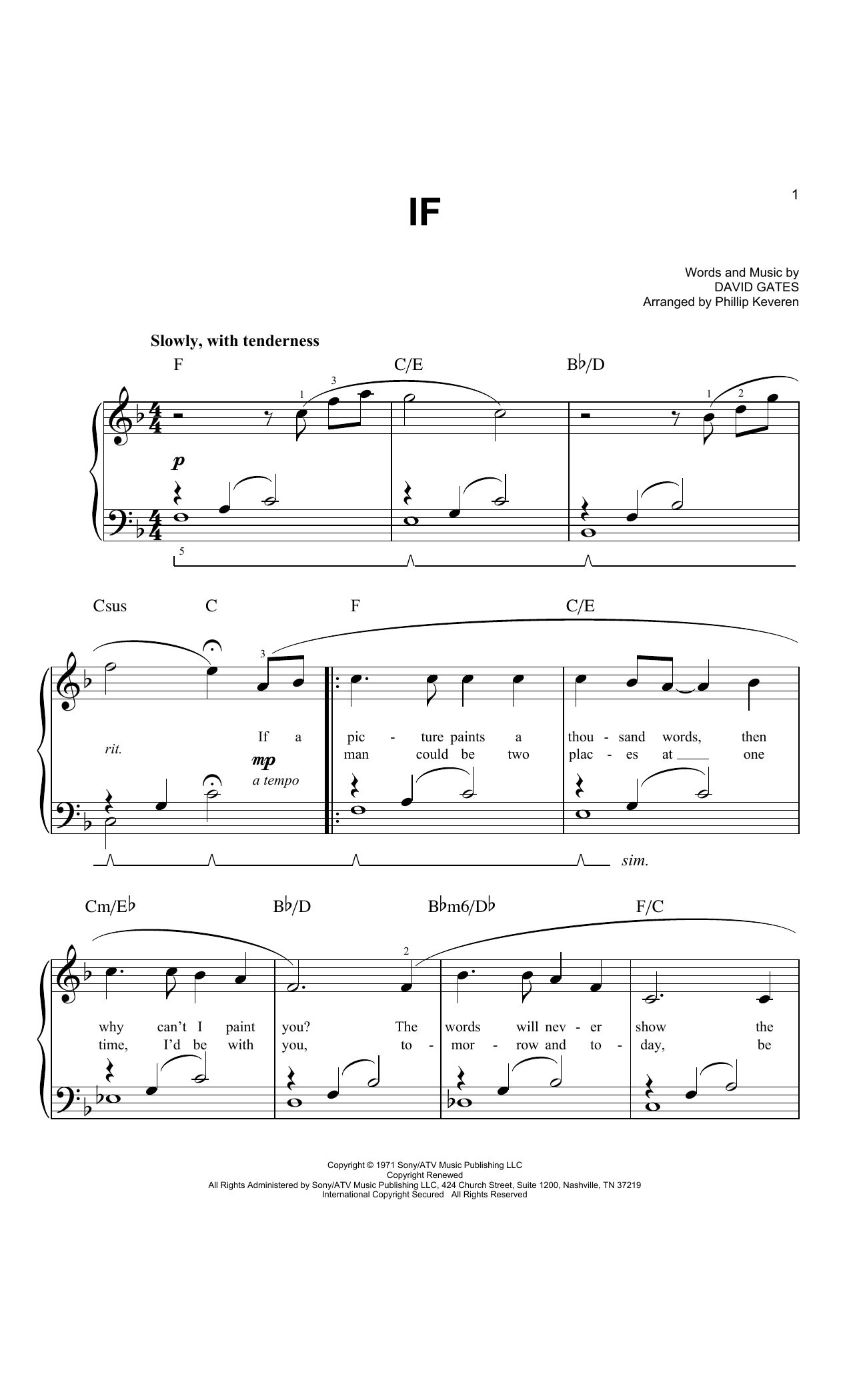 Download Bread If (arr. Phillip Keveren) Sheet Music and learn how to play Easy Piano PDF digital score in minutes