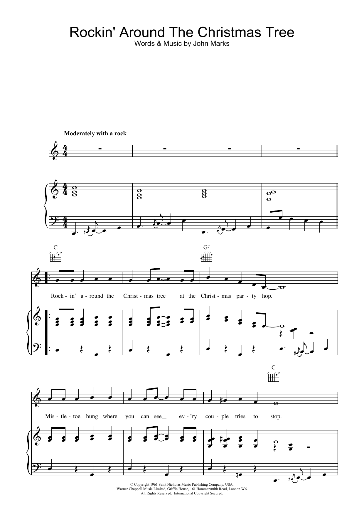 Download Brenda Lee Rockin' Around The Christmas Tree Sheet Music and learn how to play Alto Sax Duet PDF digital score in minutes