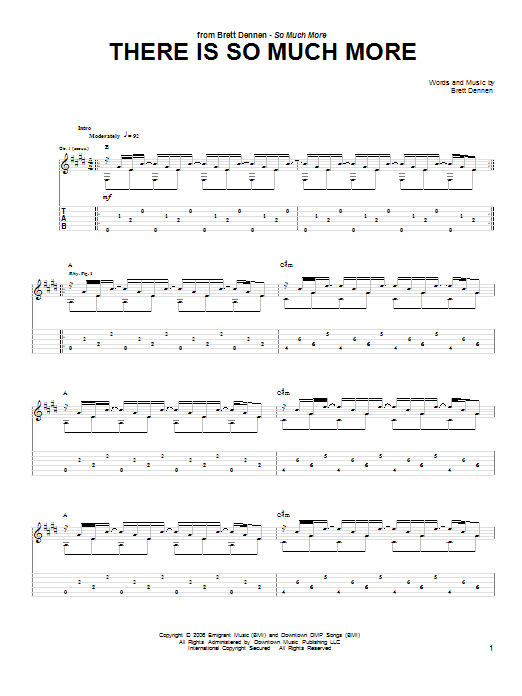 Download Brett Dennen There Is So Much More Sheet Music and learn how to play Guitar Tab PDF digital score in minutes