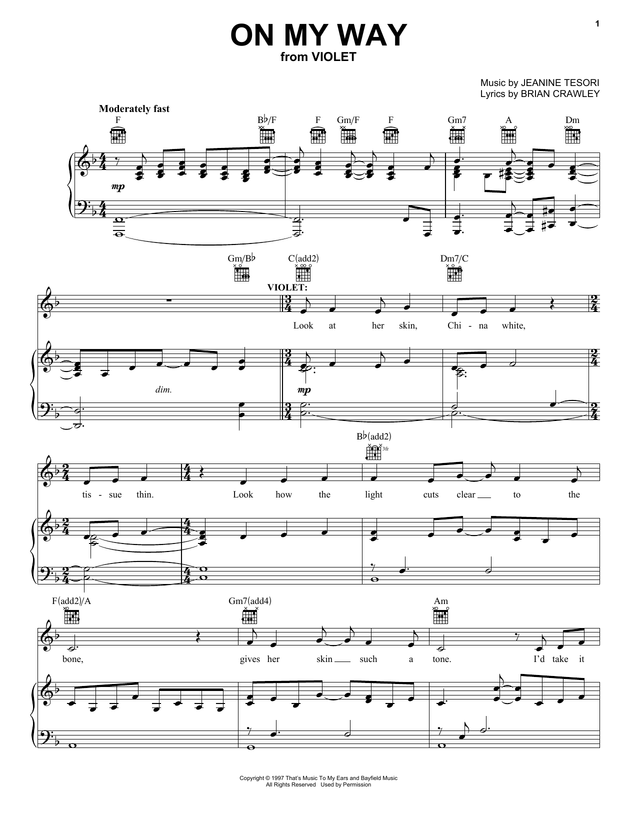 Download Brian Crawley On My Way Sheet Music and learn how to play Piano, Vocal & Guitar (Right-Hand Melody) PDF digital score in minutes