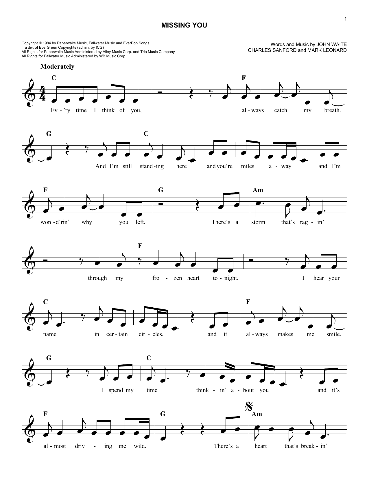 Download Brooks & Dunn Missing You Sheet Music and learn how to play Easy Piano PDF digital score in minutes