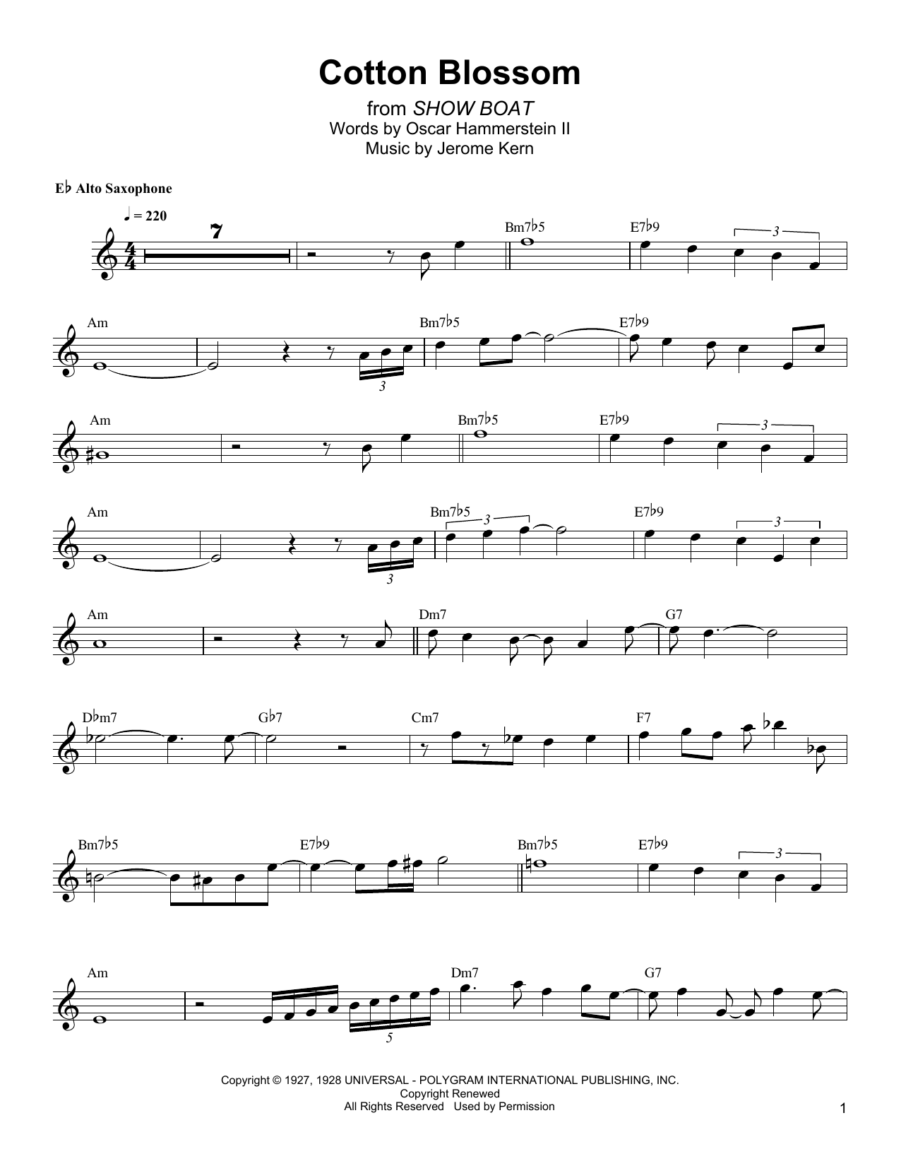 Download Bud Shank Cotton Blossom Sheet Music and learn how to play Alto Sax Transcription PDF digital score in minutes