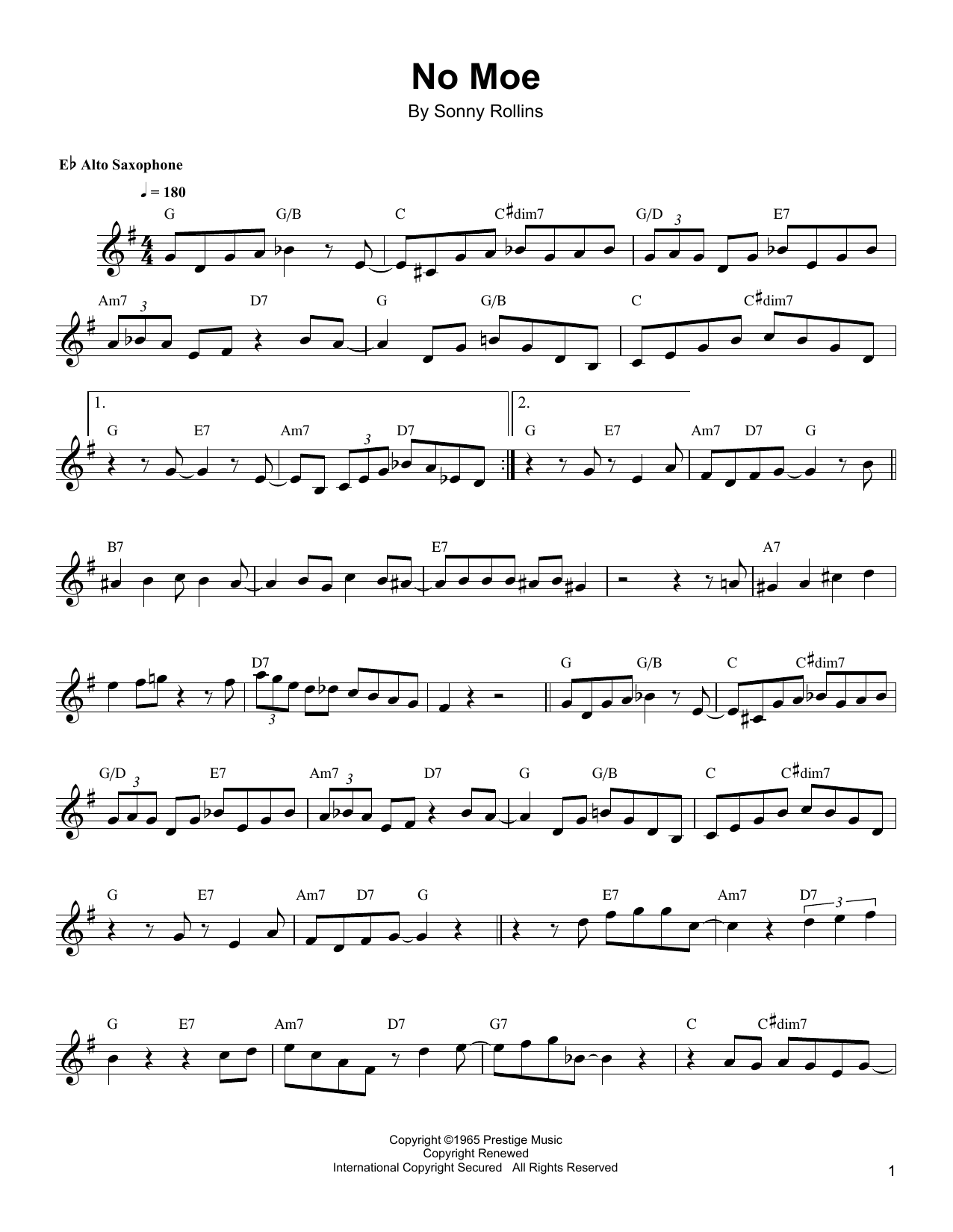 Download Bud Shank No Moe Sheet Music and learn how to play Alto Sax Transcription PDF digital score in minutes