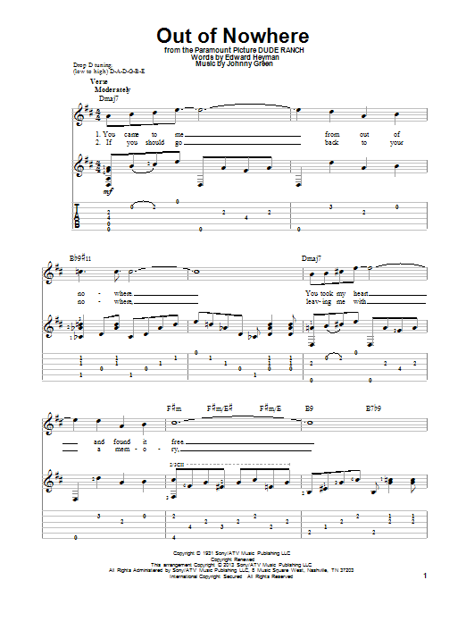 Download Buddy De Franco Out Of Nowhere Sheet Music and learn how to play Ukulele PDF digital score in minutes