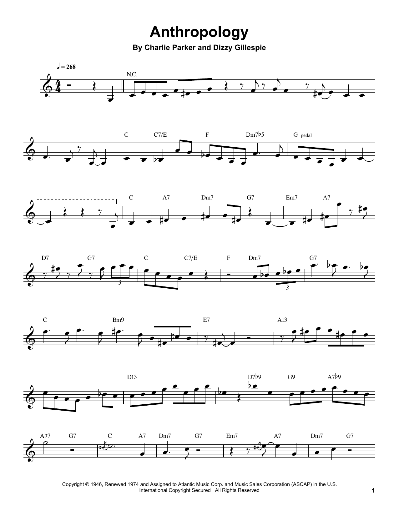 Download Buddy DeFranco Anthropology Sheet Music and learn how to play Clarinet Transcription PDF digital score in minutes