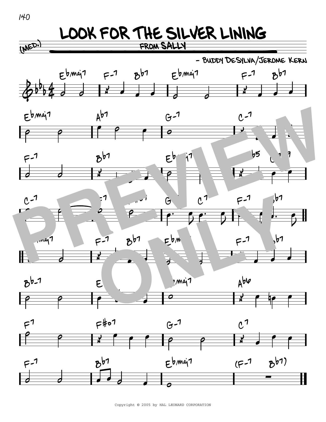 Download Buddy DeSylva Look For The Silver Lining Sheet Music and learn how to play Real Book – Melody & Chords PDF digital score in minutes