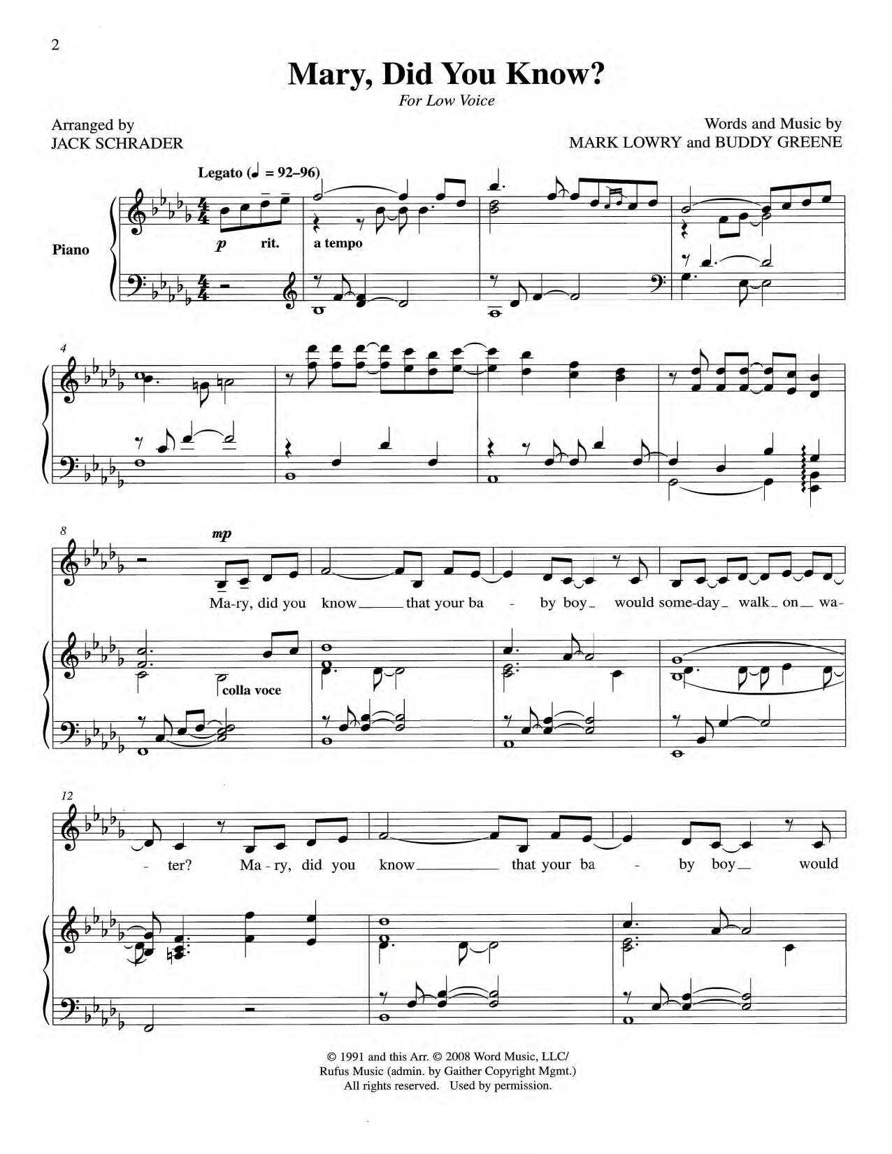 Download Buddy Greene Mary, Did You Know? Sheet Music and learn how to play Piano & Vocal PDF digital score in minutes