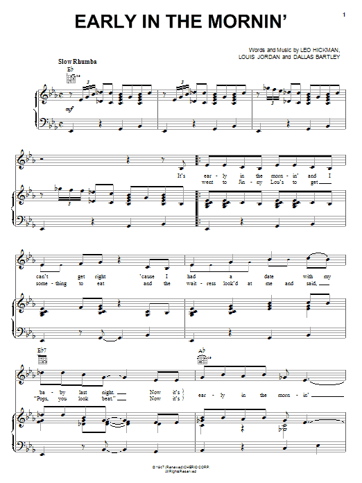 Download Buddy Guy Early In The Mornin' Sheet Music and learn how to play Lyrics & Chords PDF digital score in minutes