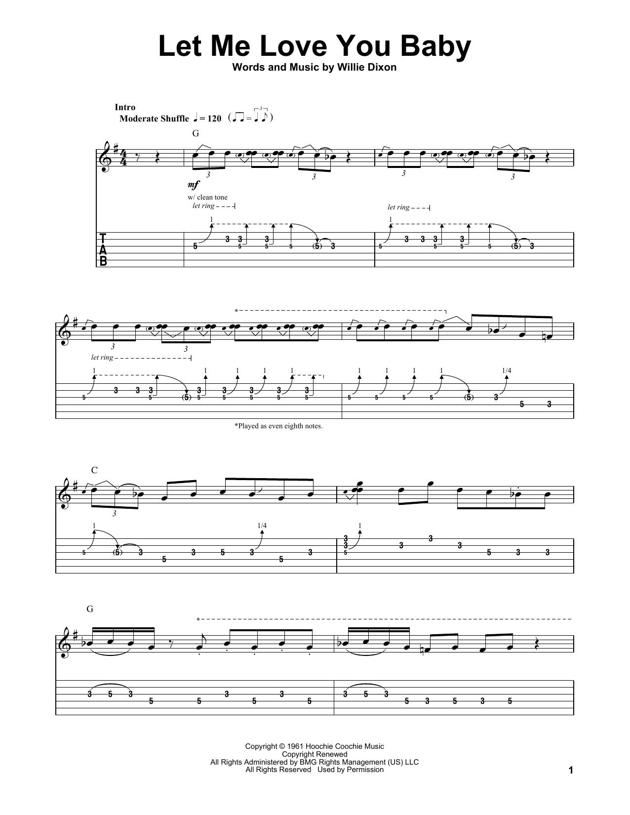 Download Buddy Guy Let Me Love You Baby Sheet Music and learn how to play Real Book – Melody, Lyrics & Chords PDF digital score in minutes