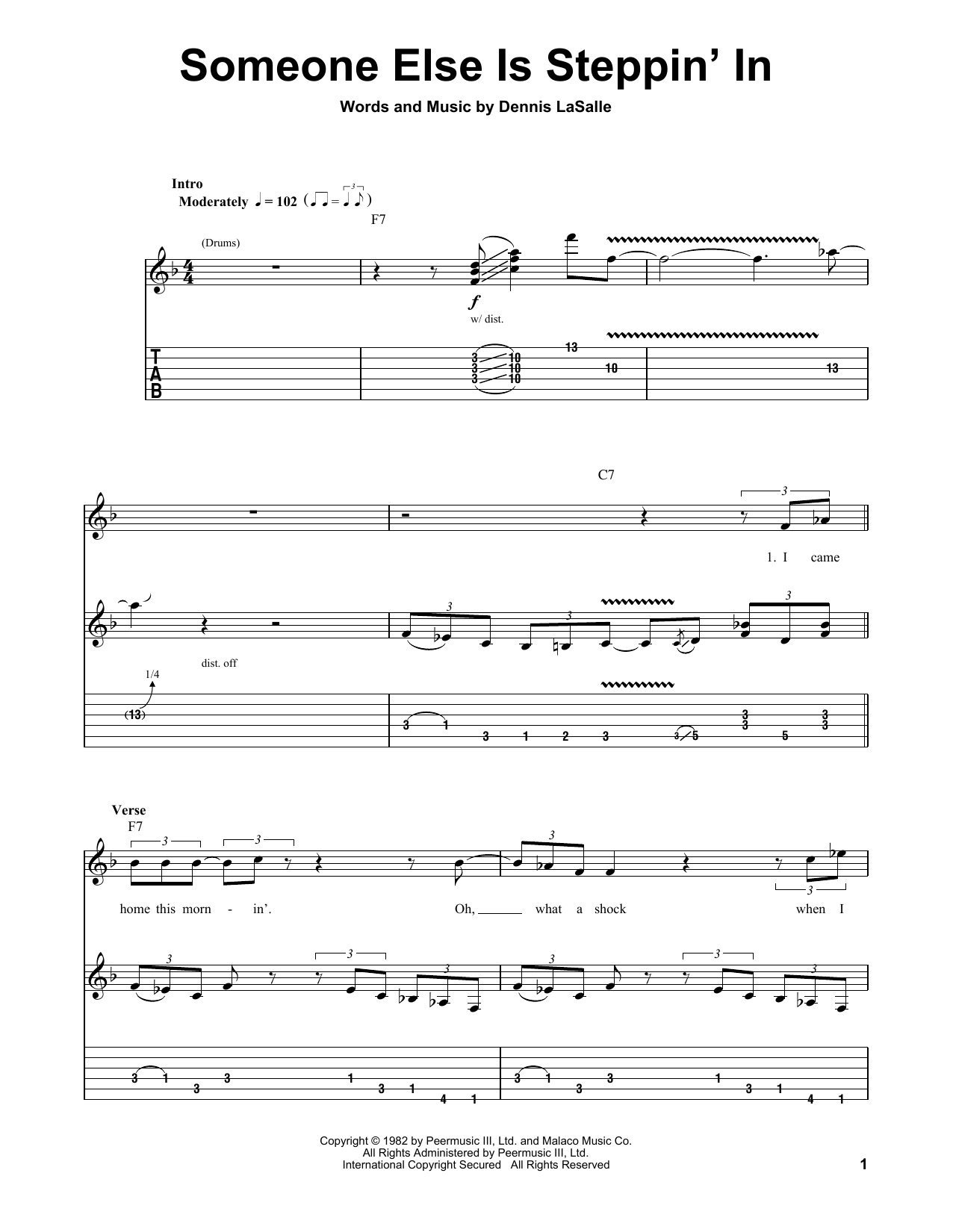 Download Buddy Guy Someone Else Is Steppin' In Sheet Music and learn how to play Guitar Tab Play-Along PDF digital score in minutes