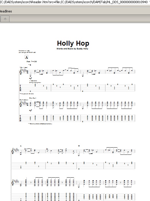 Download Buddy Holly Holly Hop Sheet Music and learn how to play Guitar Tab PDF digital score in minutes