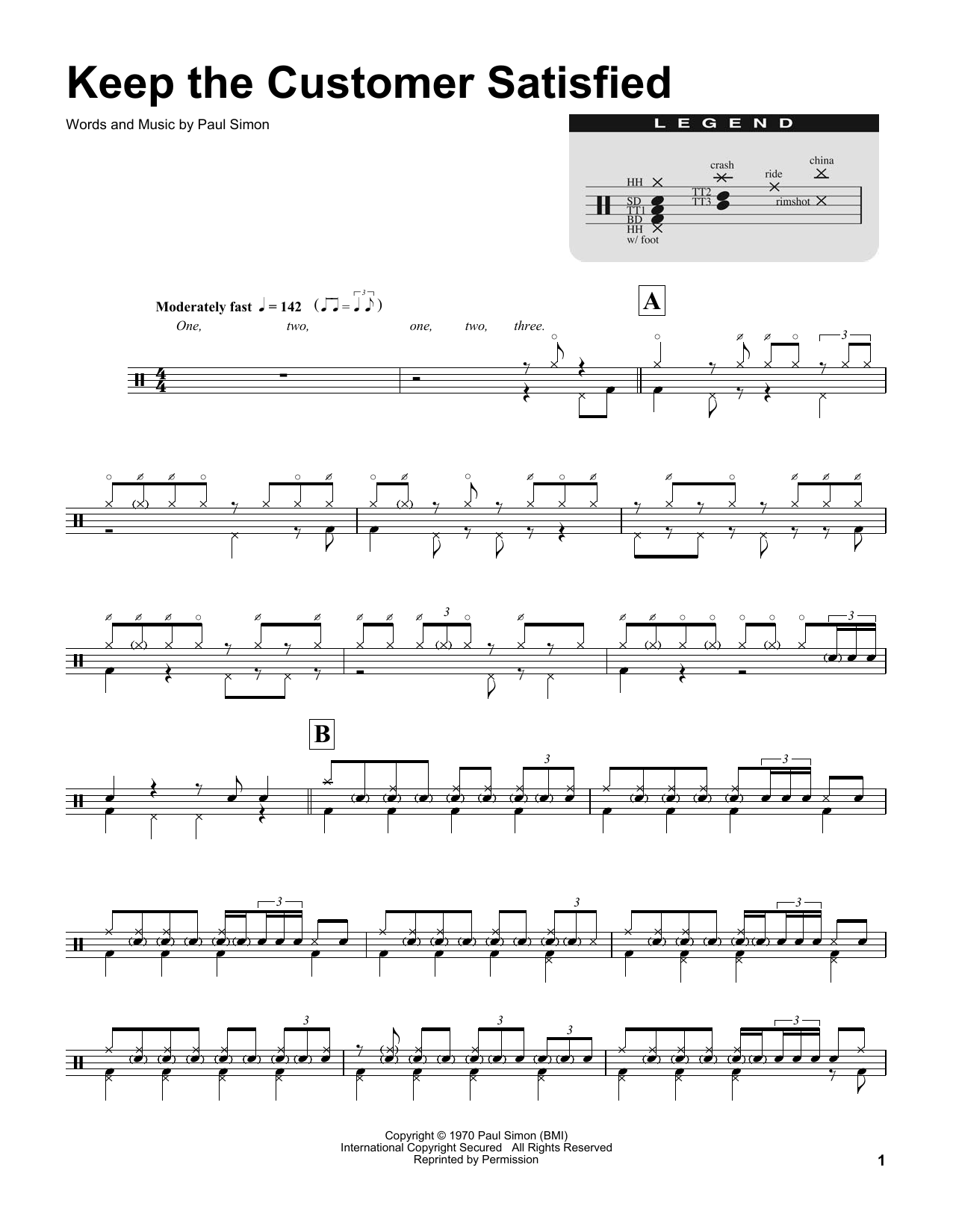 Download Buddy Rich Keep The Customer Satisfied Sheet Music and learn how to play Drums Transcription PDF digital score in minutes