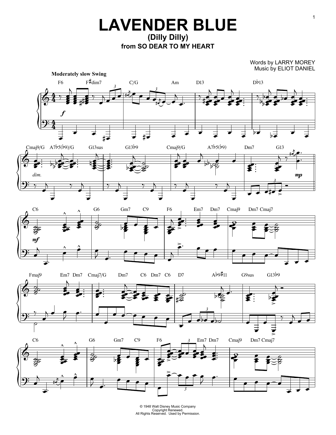 Download Sammy Turner Lavender Blue (Dilly Dilly) Sheet Music and learn how to play Piano PDF digital score in minutes