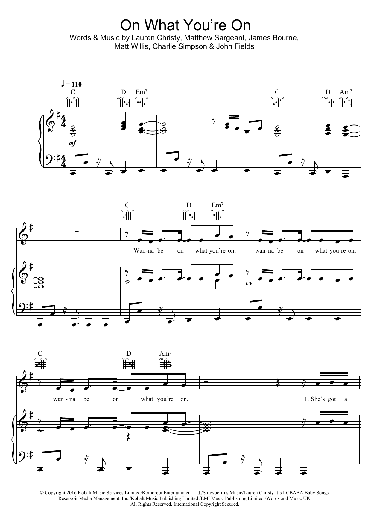 Download Busted On What You're On Sheet Music and learn how to play Piano, Vocal & Guitar (Right-Hand Melody) PDF digital score in minutes
