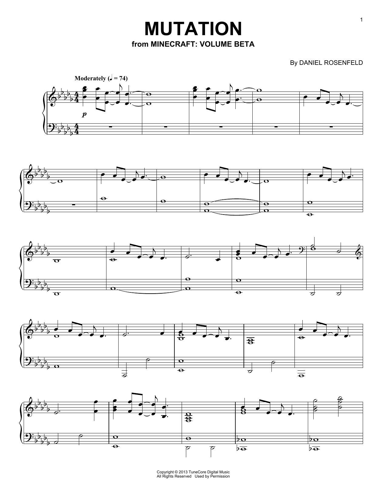 Download C418 Mutation (from Minecraft) Sheet Music and learn how to play French Horn Solo PDF digital score in minutes
