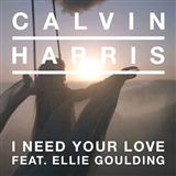 Download or print Calvin Harris I Need Your Love (feat. Ellie Goulding) Sheet Music Printable PDF -page score for Dance / arranged Piano, Vocal & Guitar (Right-Hand Melody) SKU: 115846.