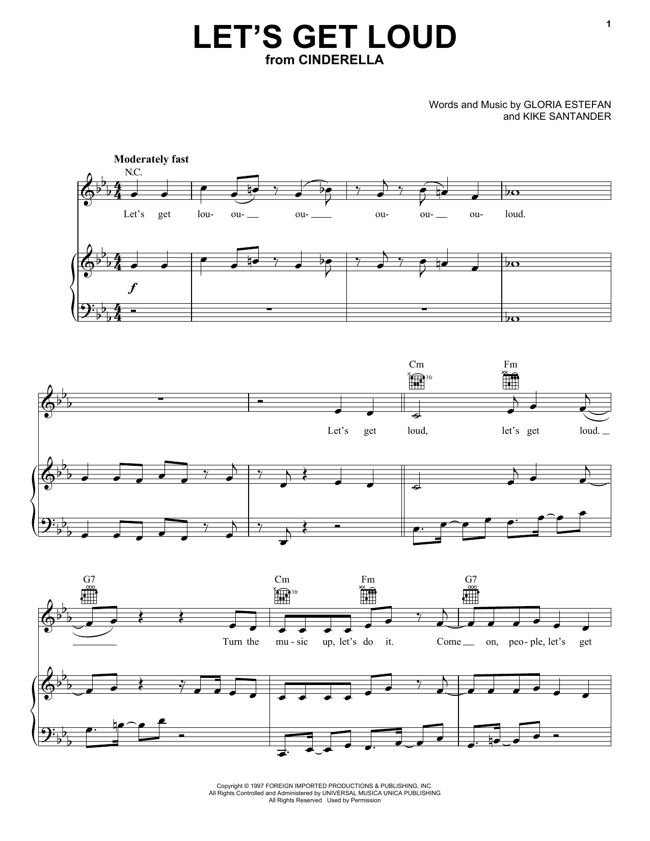 Download Camila Cabello, Nicholas Galitzine and Idina Menzel Let's Get Loud (from the Amazon Original Movie Cinderella) Sheet Music and learn how to play Piano, Vocal & Guitar Chords (Right-Hand Melody) PDF digital score in minutes