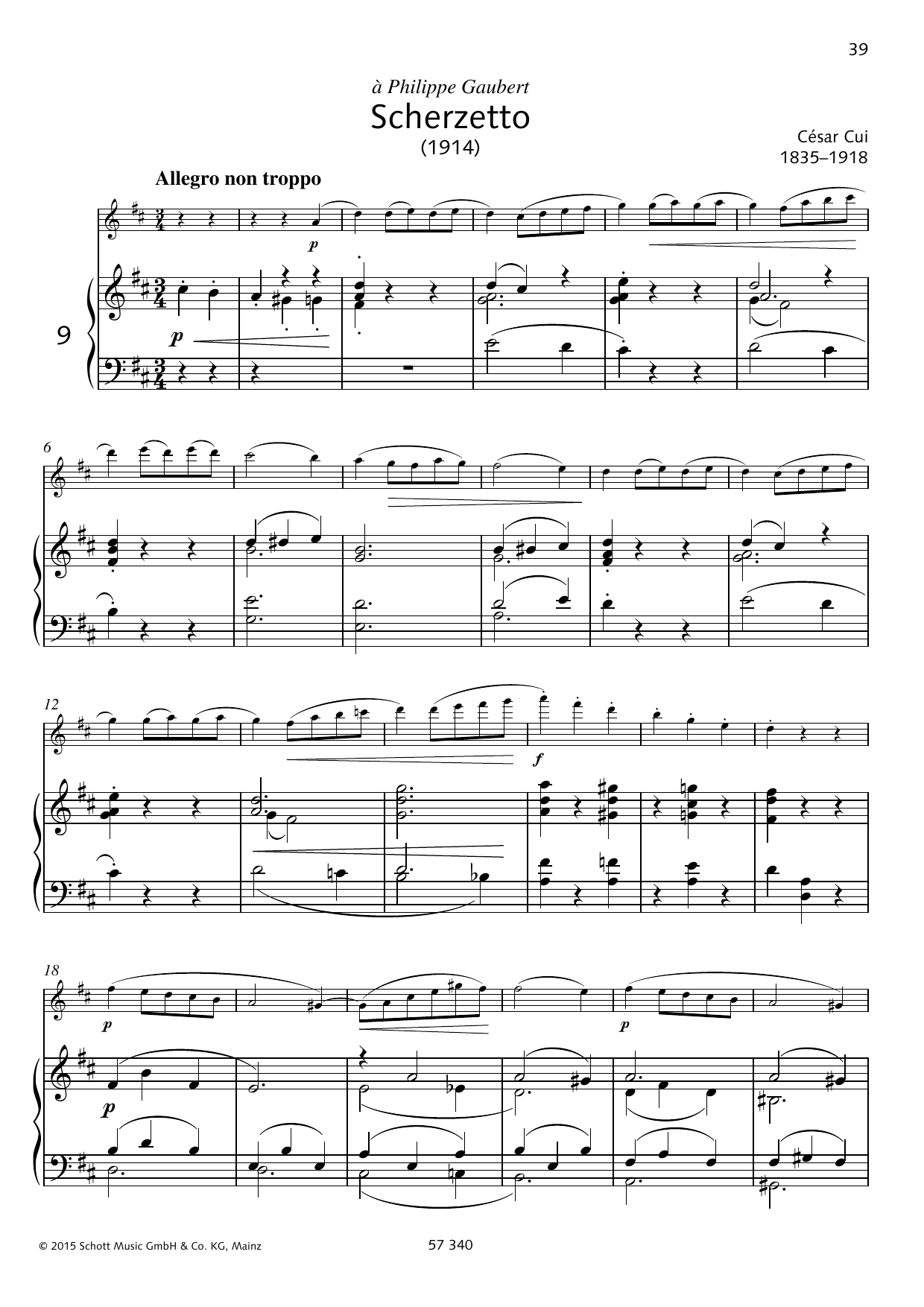 Download Camille Fontaine Scherzetto Sheet Music and learn how to play Woodwind Solo PDF digital score in minutes