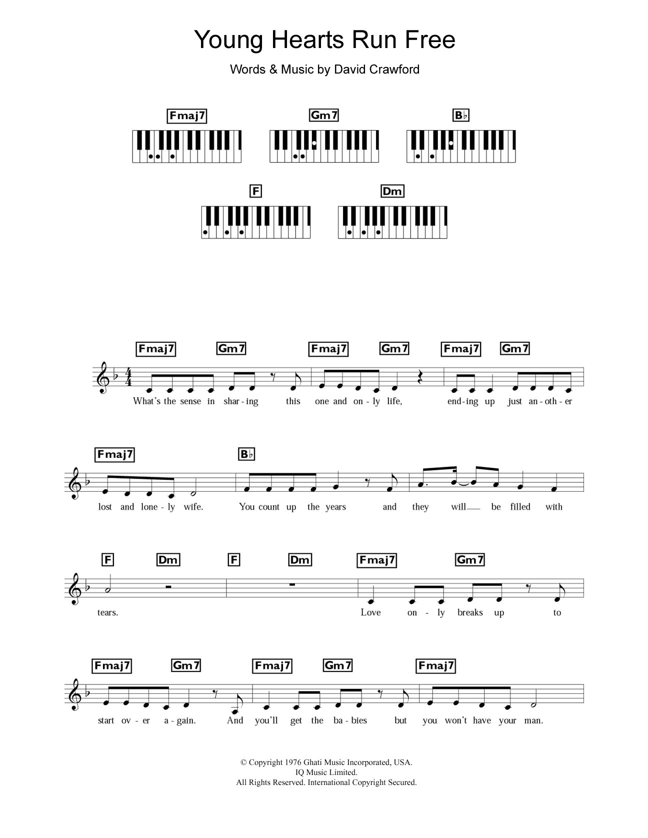 Download Candi Staton Young Hearts Run Free Sheet Music and learn how to play Keyboard PDF digital score in minutes