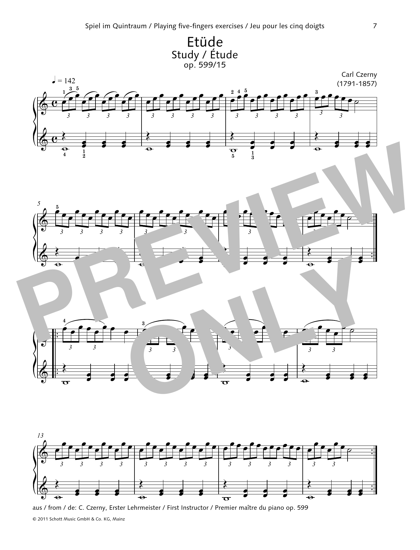 Download Carl Czerny Study Sheet Music and learn how to play Piano Solo PDF digital score in minutes