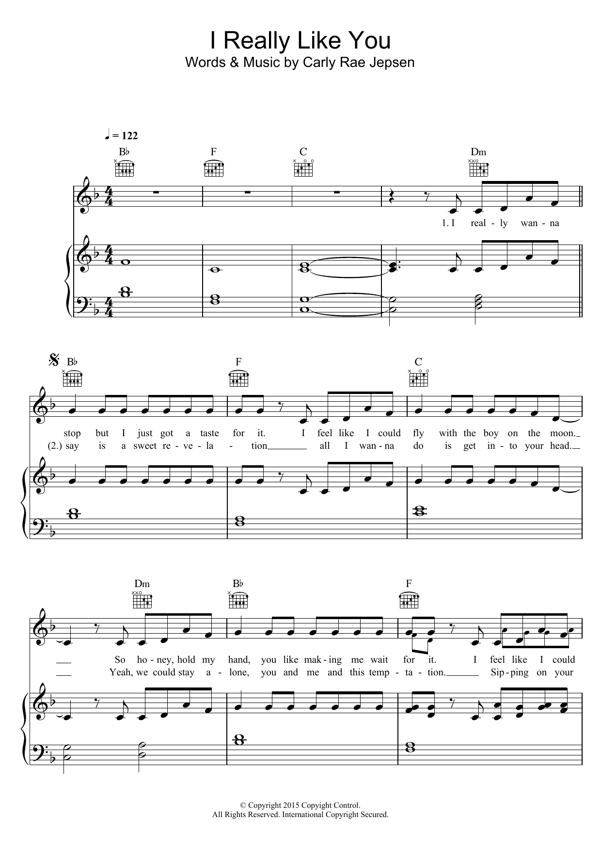 Download Carly Rae Jepsen I Really Like You Sheet Music and learn how to play Beginner Piano PDF digital score in minutes