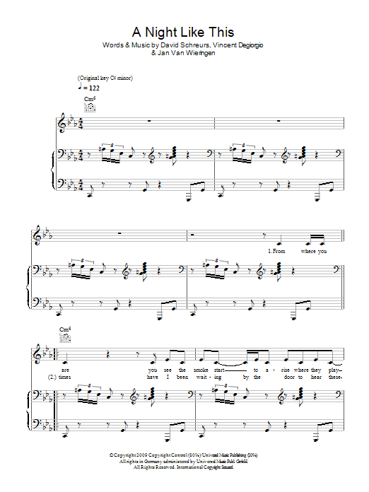 Download Caro Emerald A Night Like This Sheet Music and learn how to play Lyrics & Chords PDF digital score in minutes