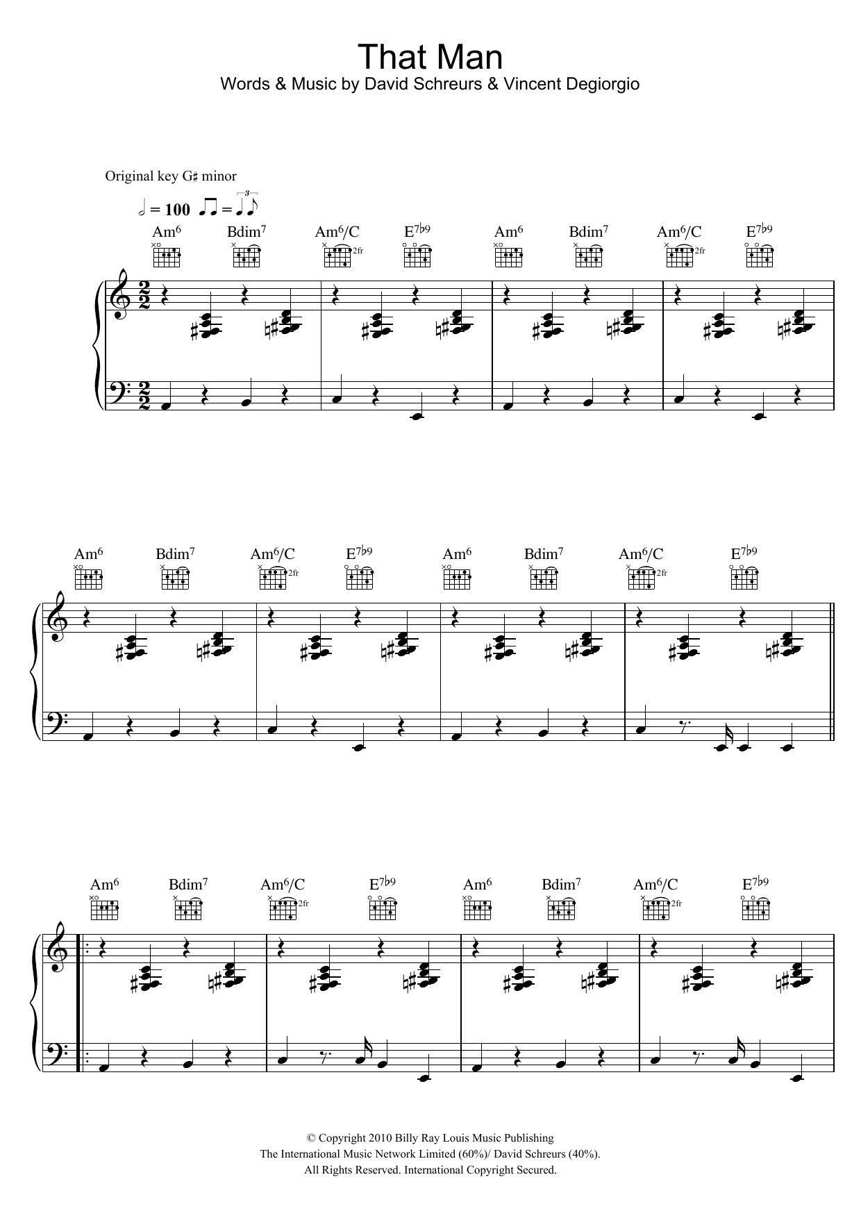 Download Caro Emerald That Man Sheet Music and learn how to play Piano, Vocal & Guitar PDF digital score in minutes