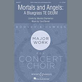 Download or print Carol Barnett Mortals & Angels: A Bluegrass Te Deum Sheet Music Printable PDF -page score for Concert / arranged SATB Choir SKU: 410380.