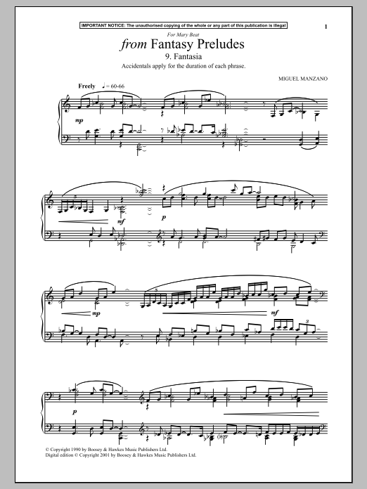 Download Carol Barratt Fantasy Preludes, 9. Fantasia Sheet Music and learn how to play Piano PDF digital score in minutes