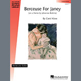 Download or print Carol Klose Berceuse For Janey Sheet Music Printable PDF -page score for Pop / arranged Easy Piano SKU: 26790.