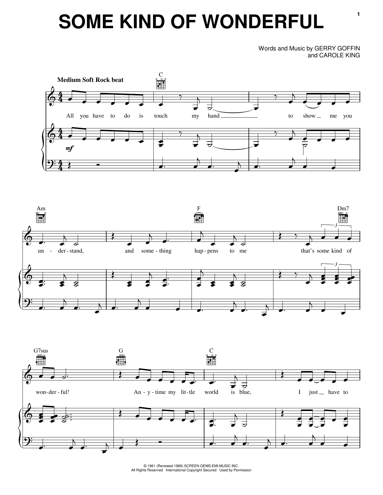 Download Carole King Some Kind Of Wonderful Sheet Music and learn how to play Ukulele PDF digital score in minutes