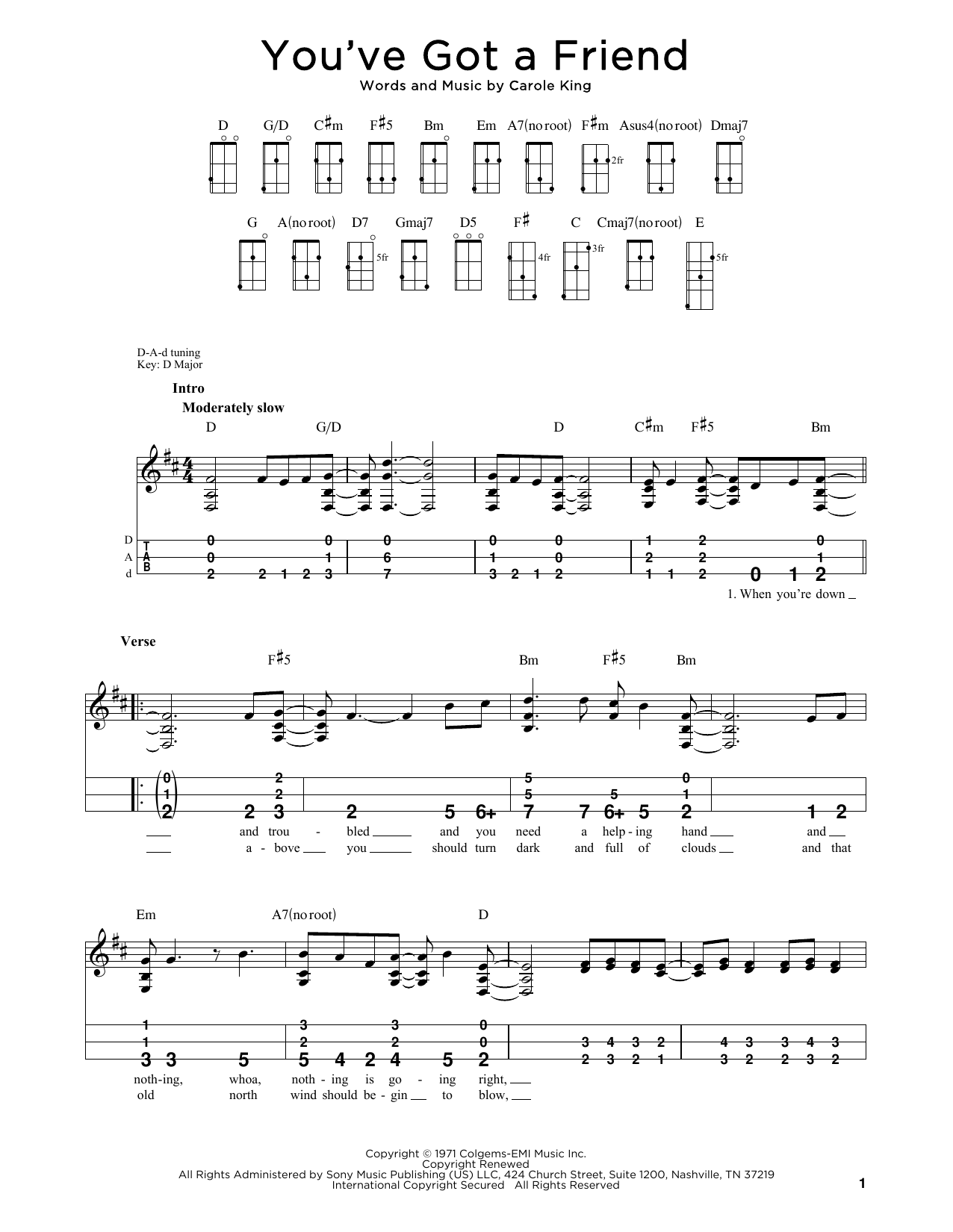 Download Carole King You've Got A Friend (arr. Steven B. Eulberg) Sheet Music and learn how to play Dulcimer PDF digital score in minutes