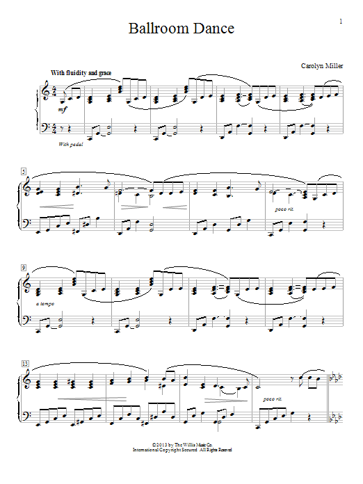 Download Carolyn Miller Ballroom Dance Sheet Music and learn how to play Easy Piano PDF digital score in minutes