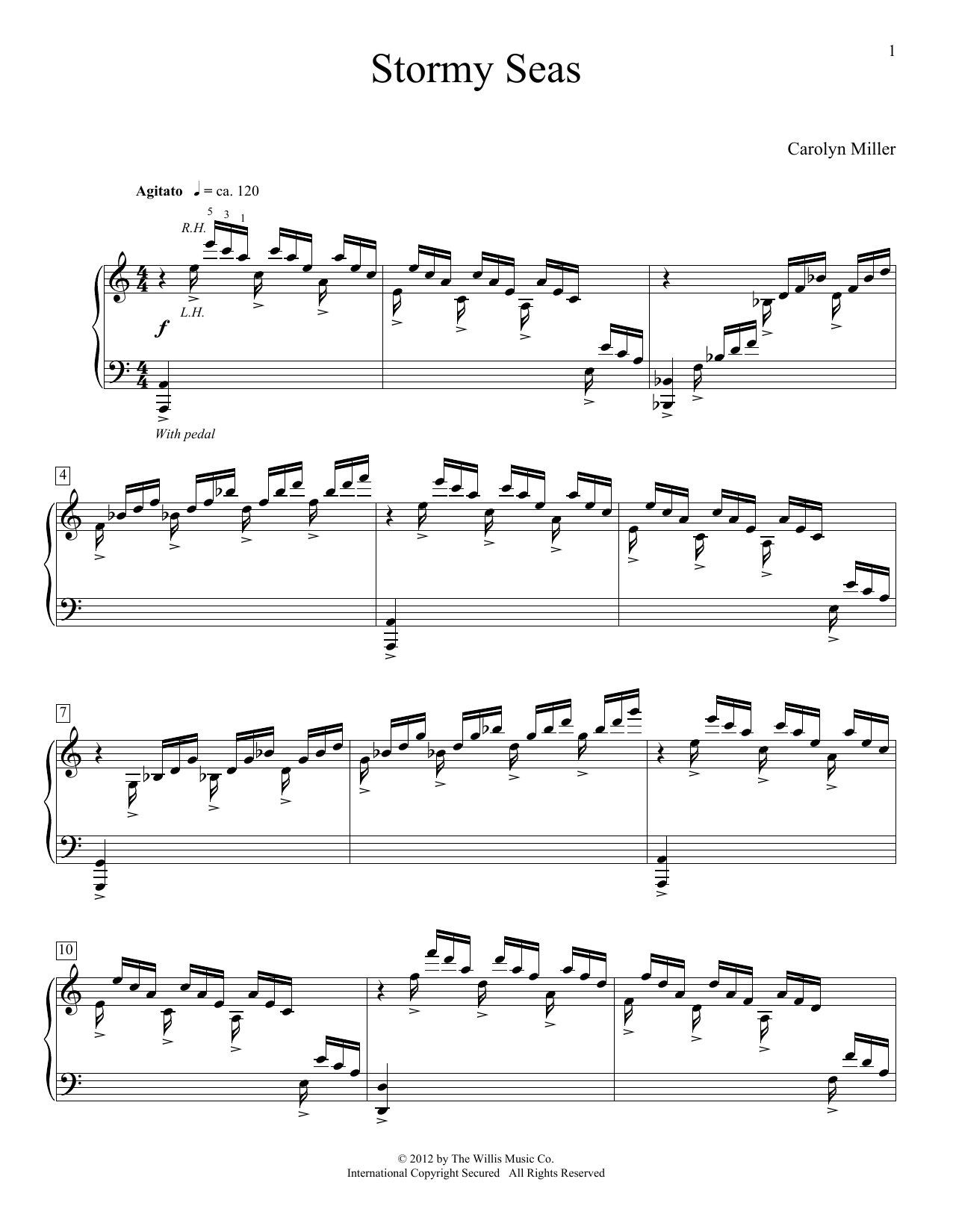 Download Carolyn Miller Stormy Seas Sheet Music and learn how to play Piano PDF digital score in minutes