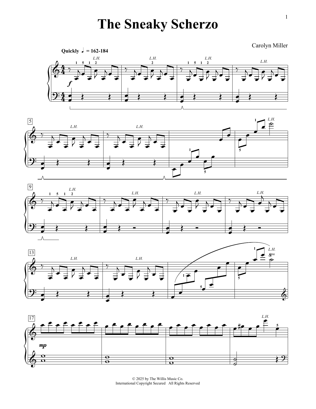 Download Carolyn Miller The Sneaky Scherzo Sheet Music and learn how to play Educational Piano PDF digital score in minutes