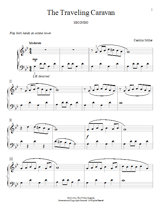 Download Carolyn Miller The Traveling Caravan Sheet Music and learn how to play Piano Duet PDF digital score in minutes