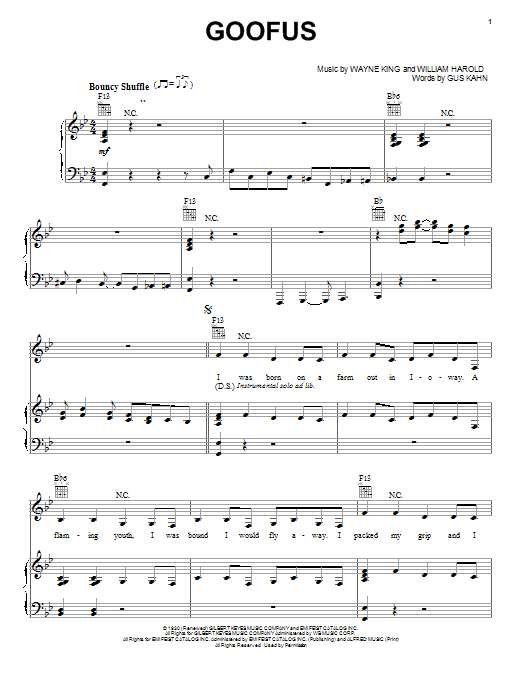 Download The Carpenters Goofus Sheet Music and learn how to play SPREP PDF digital score in minutes