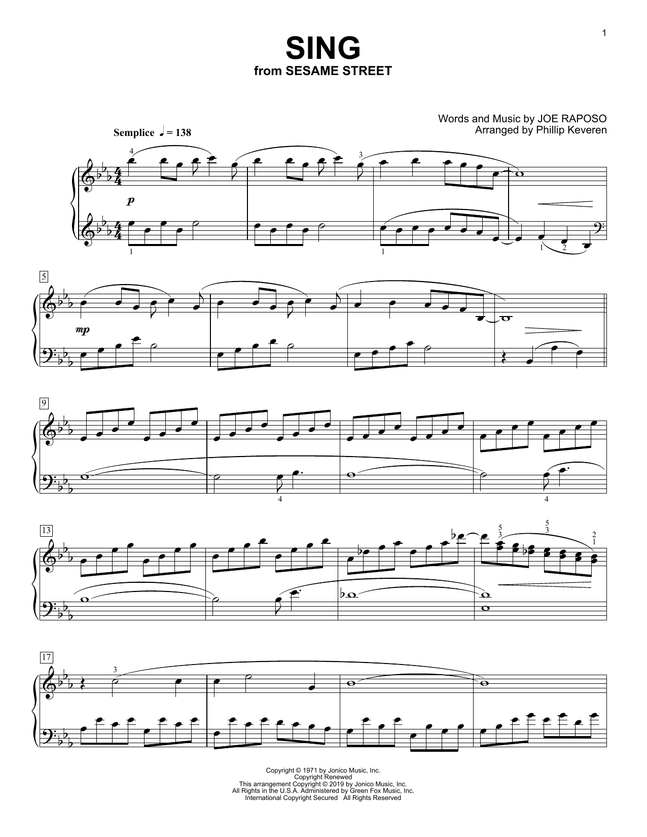 Download Carpenters Sing (arr. Phillip Keveren) Sheet Music and learn how to play Piano Solo PDF digital score in minutes