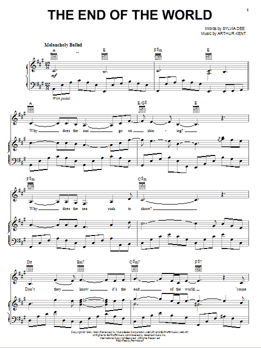 in the end piano notes