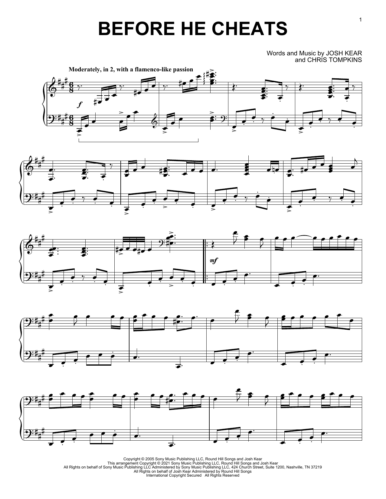 Download Carrie Underwood Before He Cheats [Classical version] Sheet Music and learn how to play Piano Solo PDF digital score in minutes