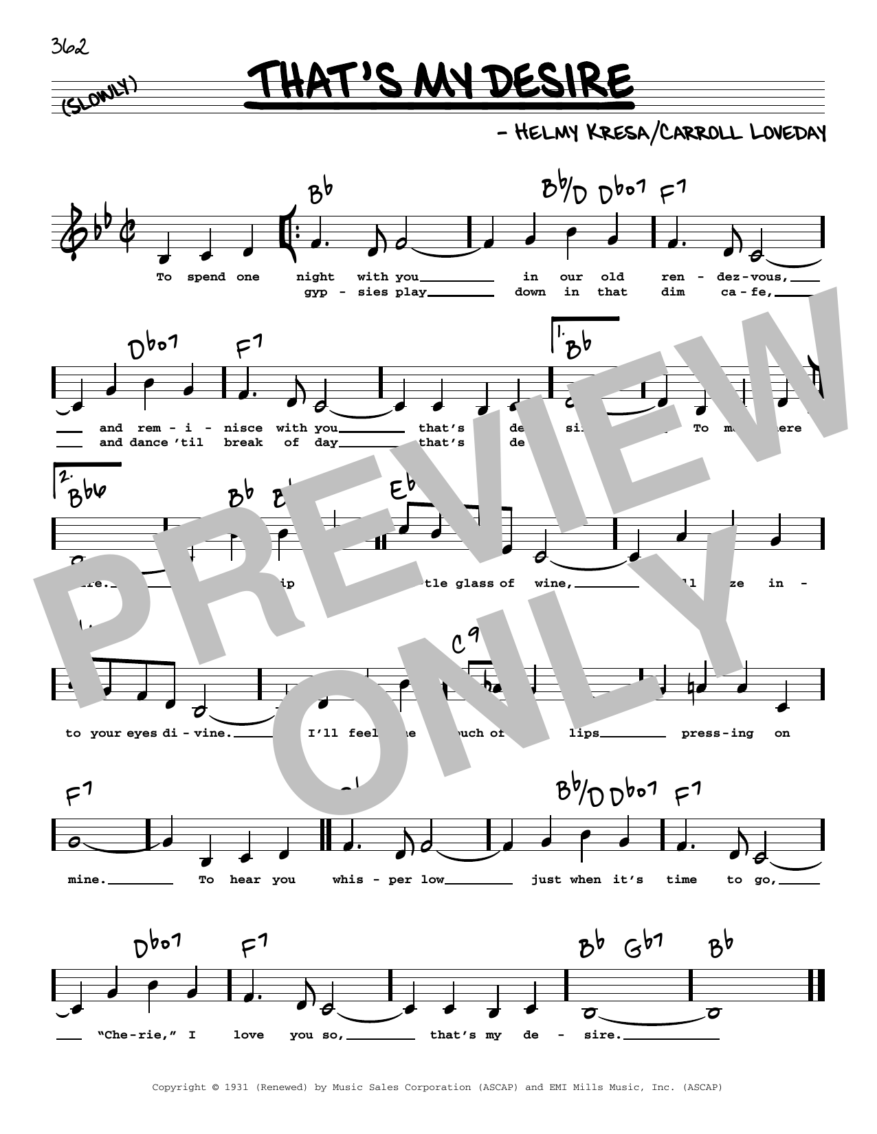 Download Carroll Loveday That's My Desire (Low Voice) Sheet Music and learn how to play Real Book – Melody, Lyrics & Chords PDF digital score in minutes