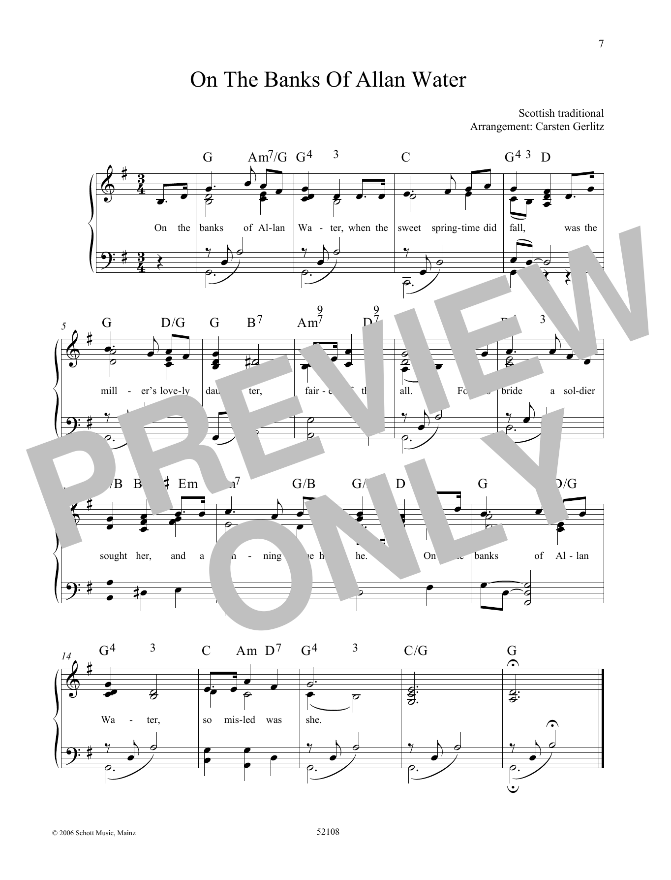 Download Carsten Gerlitz On the Banks of Allan Water Sheet Music and learn how to play Piano Solo PDF digital score in minutes