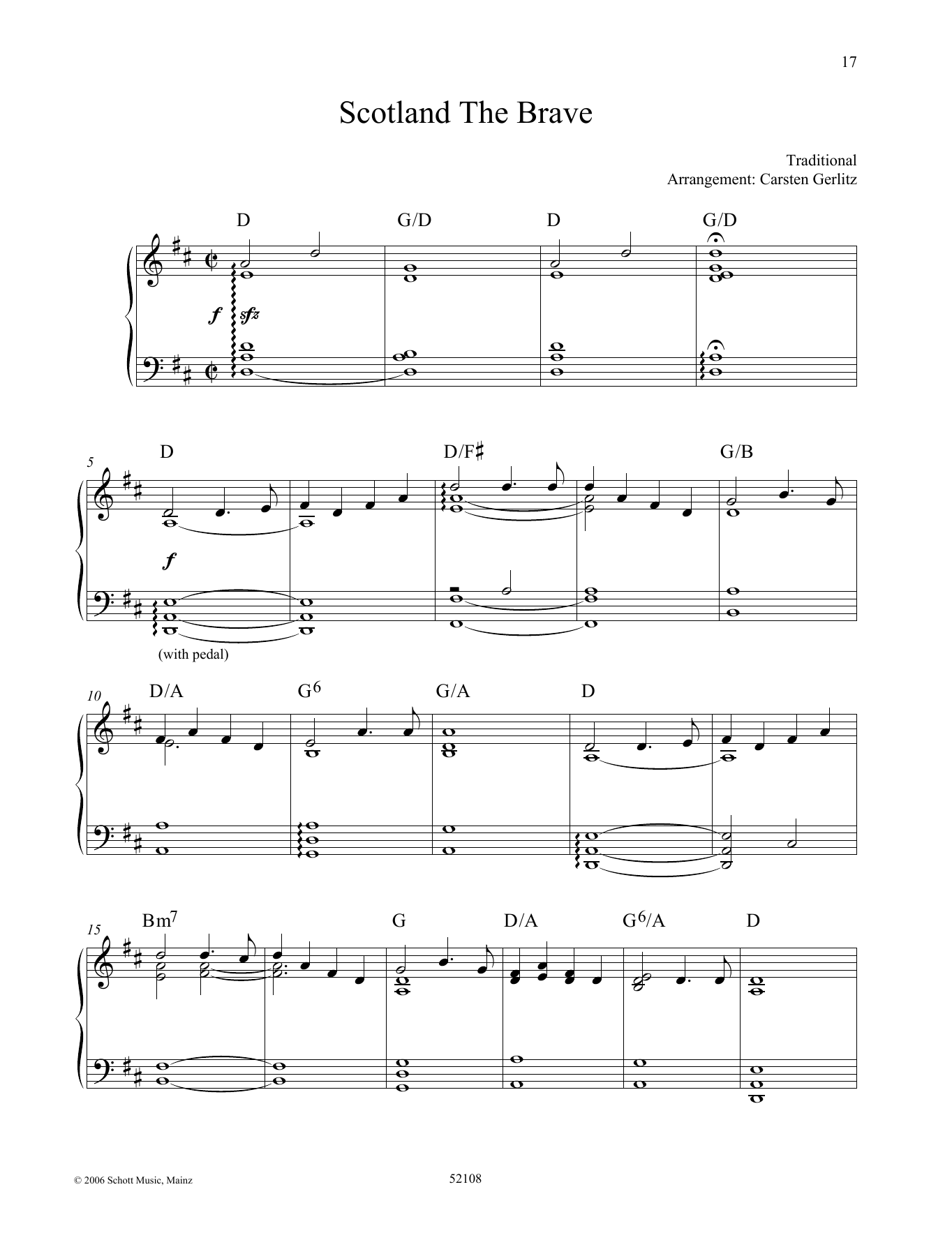 Download Carsten Gerlitz Scotland The Brave Sheet Music and learn how to play Piano Solo PDF digital score in minutes