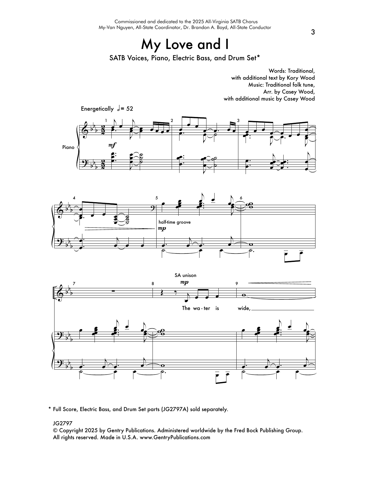 Download Casey Wood My Love And I Sheet Music and learn how to play SATB Choir PDF digital score in minutes