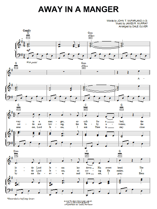 Download Casting Crowns Away In A Manger Sheet Music and learn how to play Piano, Vocal & Guitar (Right-Hand Melody) PDF digital score in minutes