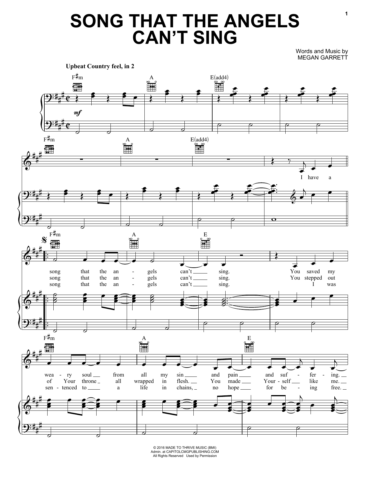 Download Casting Crowns Song That The Angels Can't Sing Sheet Music and learn how to play Piano, Vocal & Guitar (Right-Hand Melody) PDF digital score in minutes