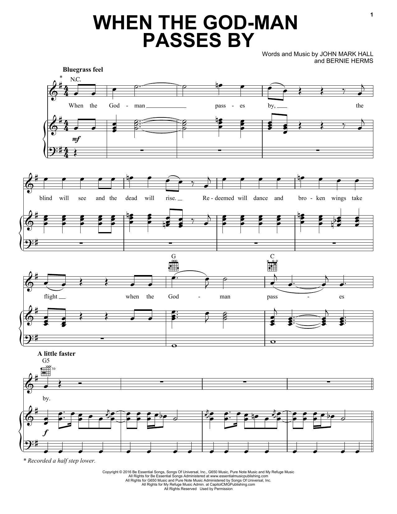 Download Casting Crowns When The God Man Passes By Sheet Music and learn how to play Piano, Vocal & Guitar (Right-Hand Melody) PDF digital score in minutes