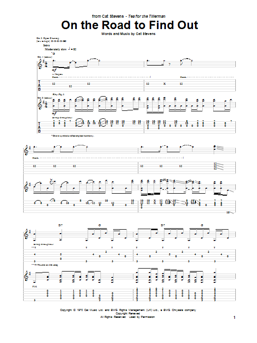 Download Cat Stevens On The Road To Find Out Sheet Music and learn how to play Lyrics & Chords PDF digital score in minutes