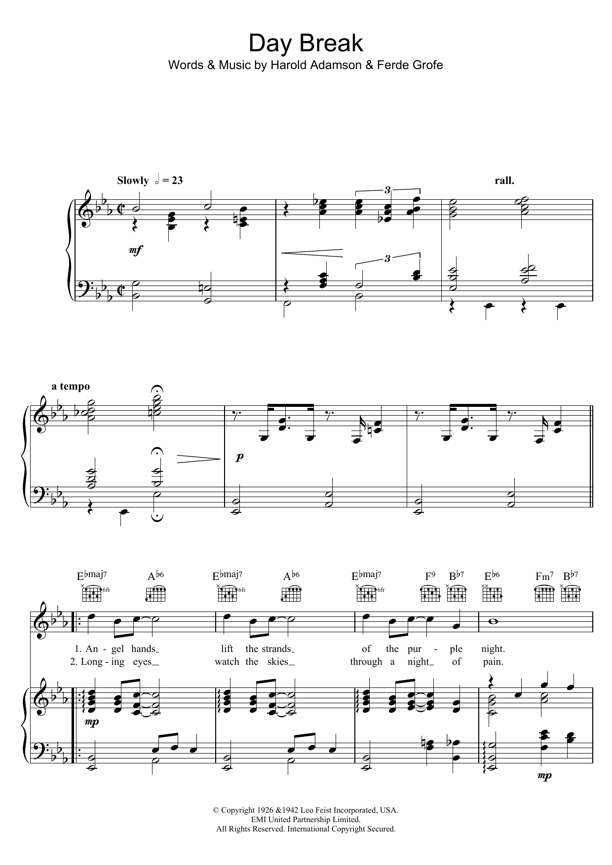 Download Cavan O'Connor Day Break Sheet Music and learn how to play Piano, Vocal & Guitar (Right-Hand Melody) PDF digital score in minutes